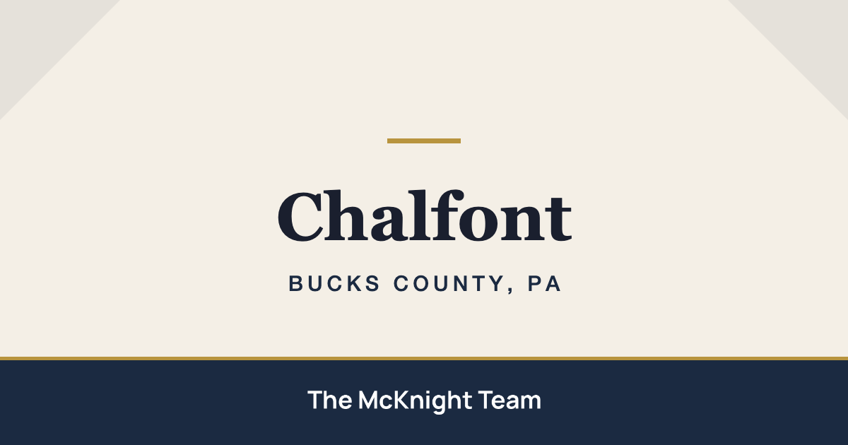 Chalfont PA homes for sale, The McKnight Team