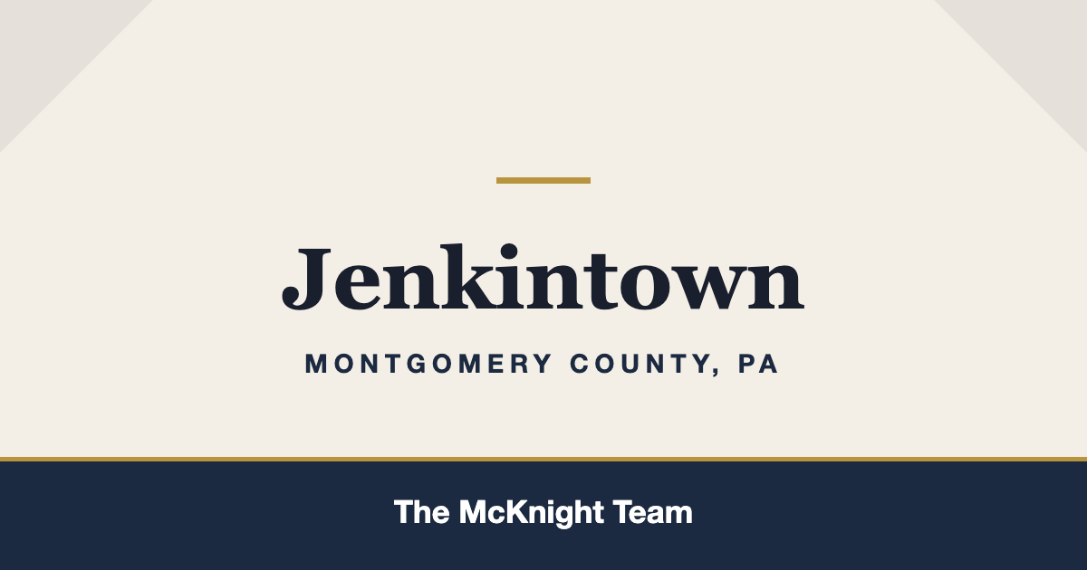 Jenkintown PA homes for sale, The McKnight Team