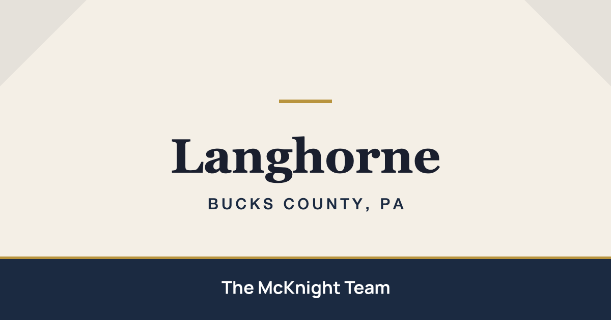 Langhorne PA homes for sale, The McKnight Team