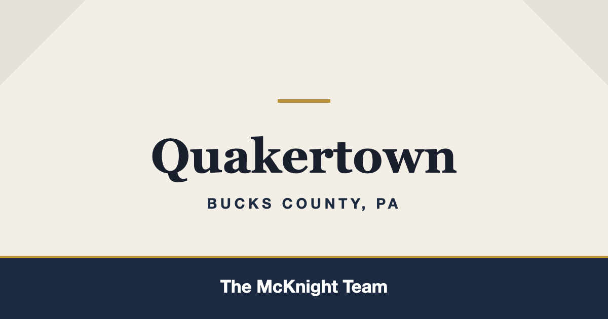 Quakertown PA homes for sale, The McKnight Team