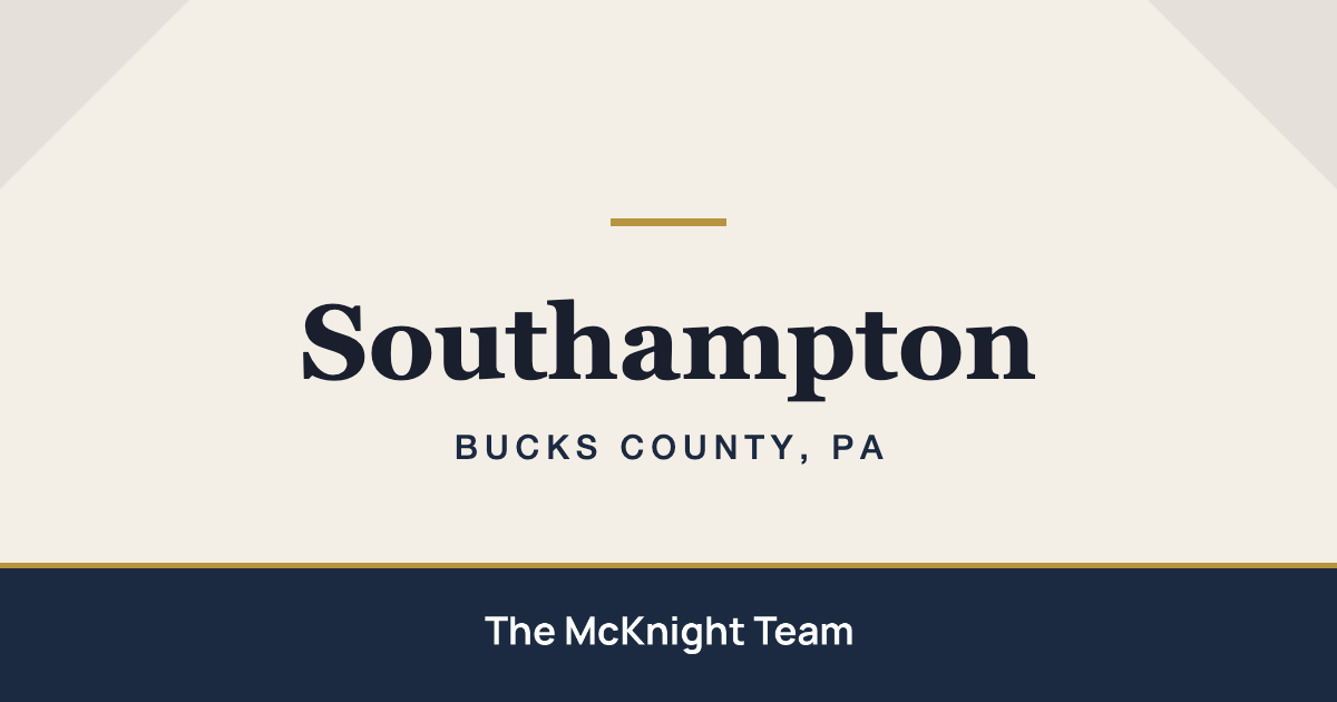 Southampton PA homes for sale, The McKnight Team