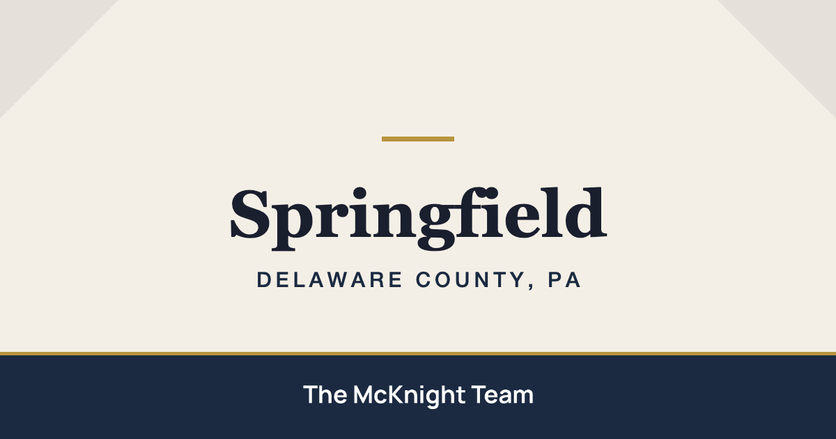 Springfield PA homes for sale, The McKnight Team