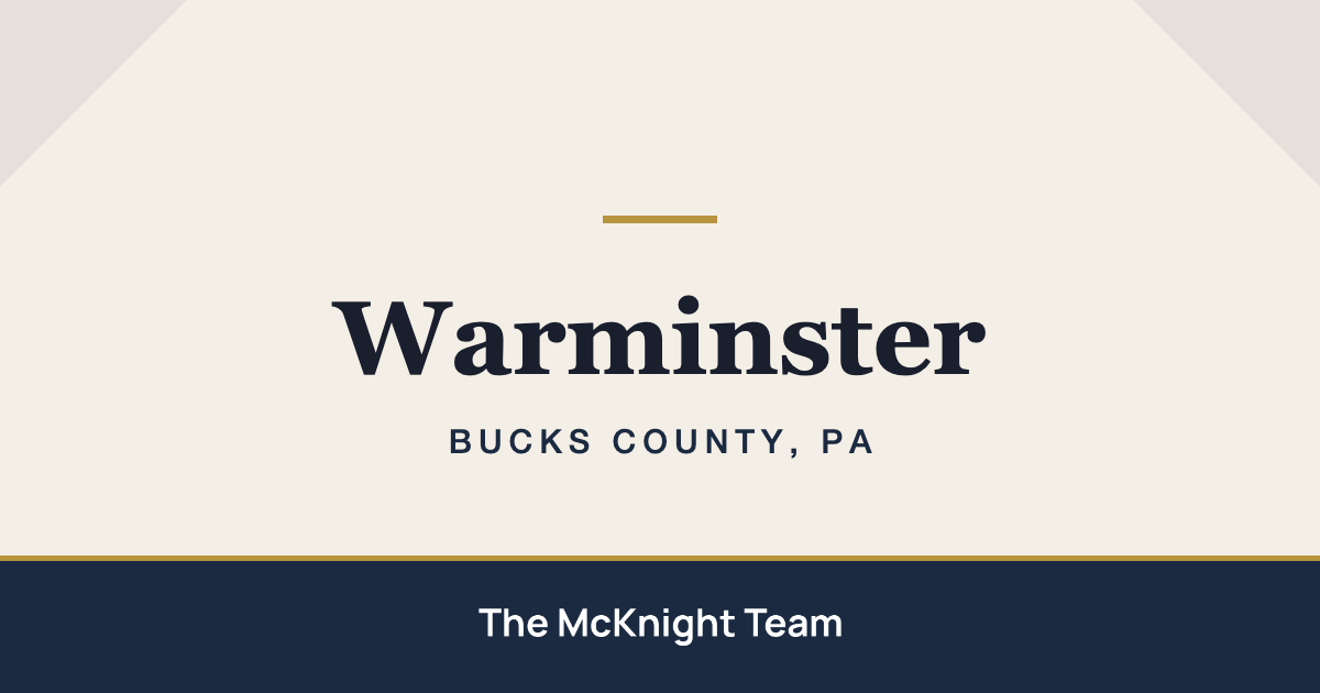 Warminster PA homes for sale, The McKnight Team