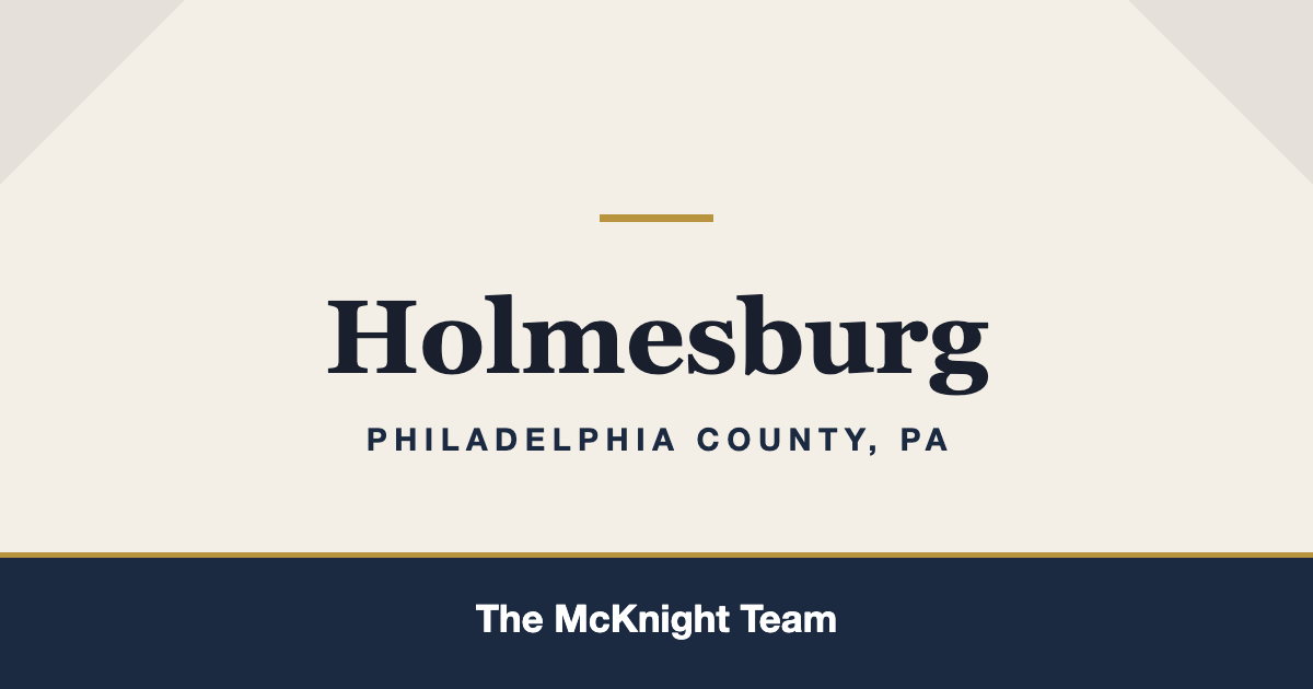 Holmesburg PA homes for sale, The McKnight Team