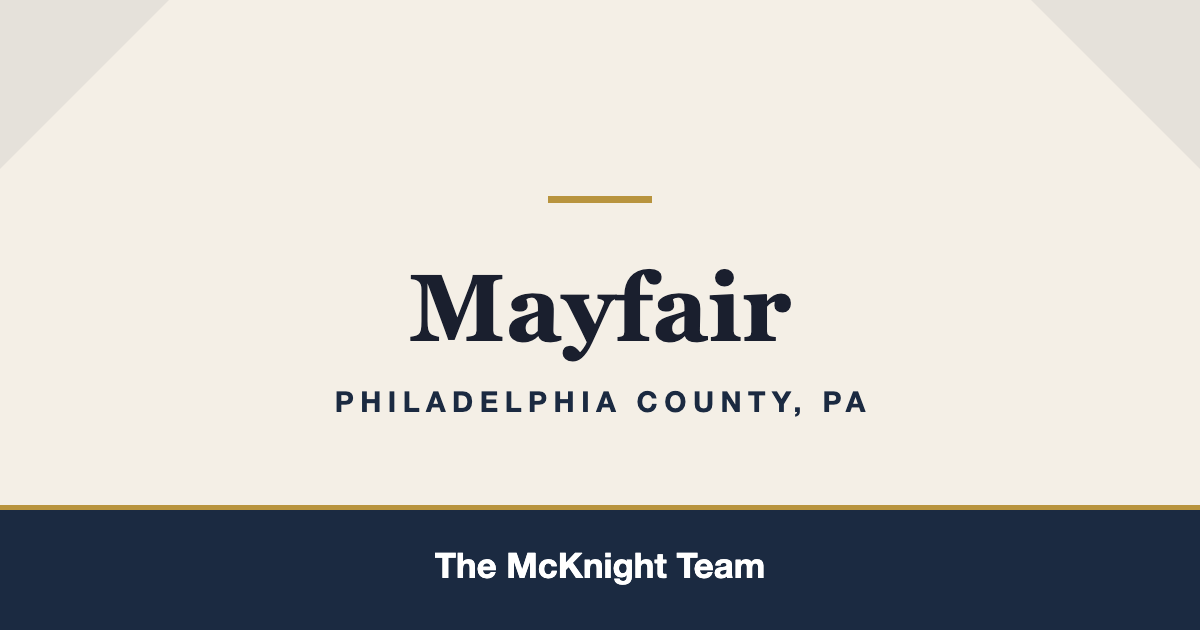 Mayfair PA homes for sale, The McKnight Team