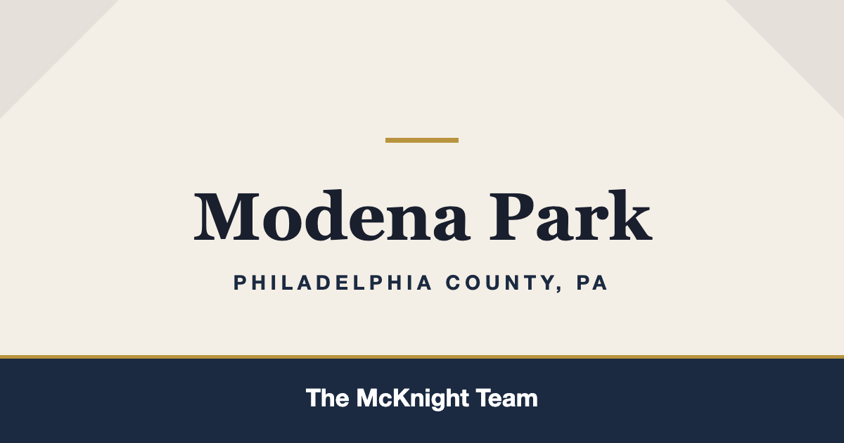 Modena Park PA homes for sale, The McKnight Team